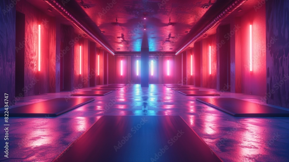 a room with a treadmill and inspiring quotes promoting a healthy lifestyle as a concept for motivation a room with a treadmill and inspiring quotes promoting a healthy lifestyle as a concept for motivation