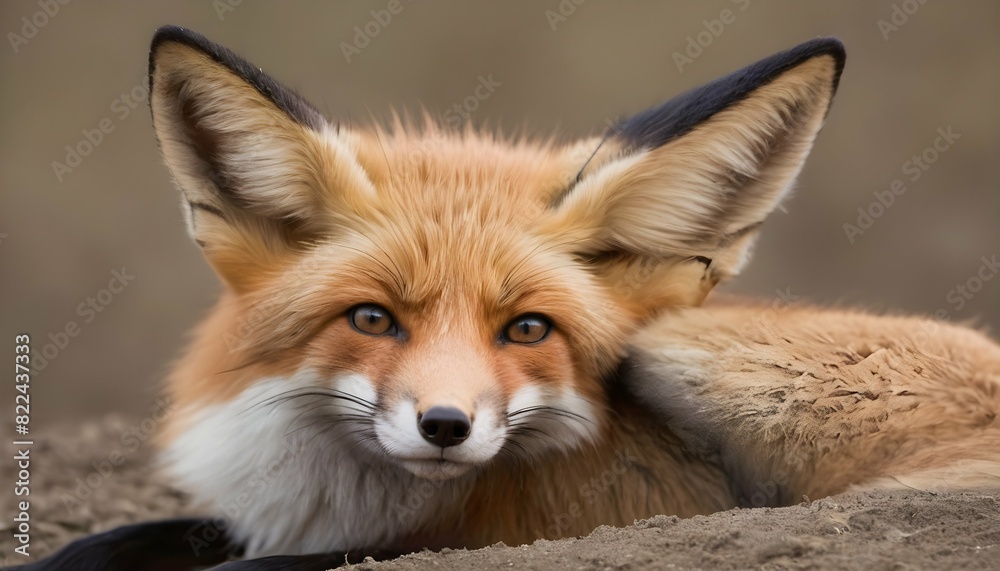 A Fox With Its Ears Flattened Against Its Head