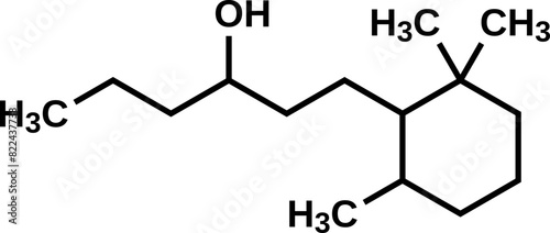 Norlimbanol structural formula, vector illustration