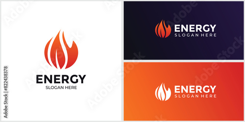 gradient orange colored energy logo