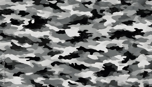 Gray camouflage background, army uniform texture, modern print