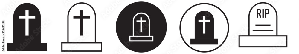 Tombstone line icon set. rip headstone vector icon. death grave tone icon. gravestone line icon suitable for apps and websites UI designs. Tombstone line icon set. rip headstone vector icon. death grave tone icon. gravestone line icon suitable for apps and websites UI designs.