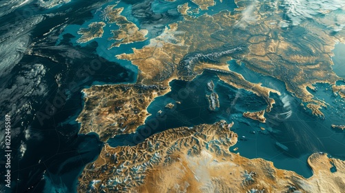 satellite image of europe and northern africa