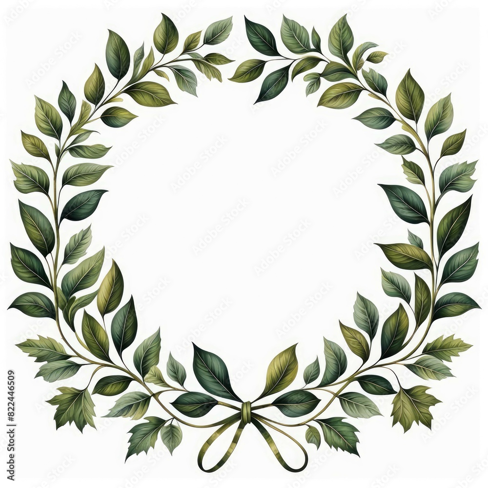 green laurel wreath generative IA