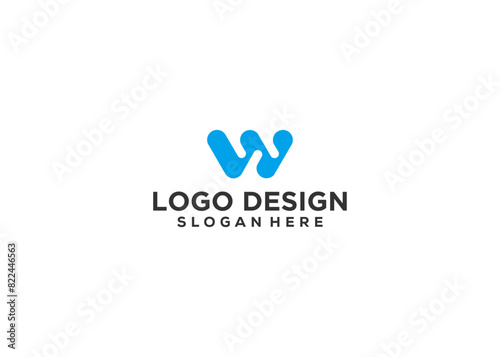 Letter W Logo design vector template