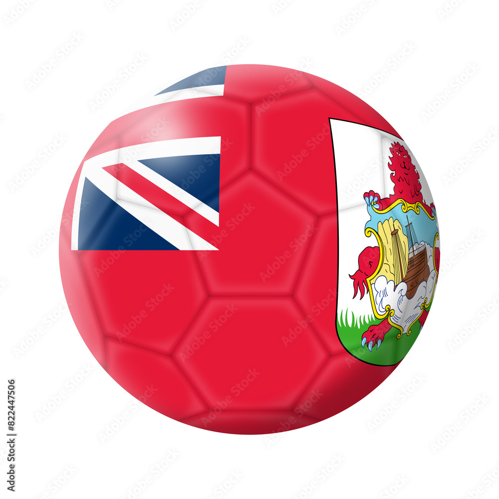 Obraz premium Bermuda soccer ball football with clipping path