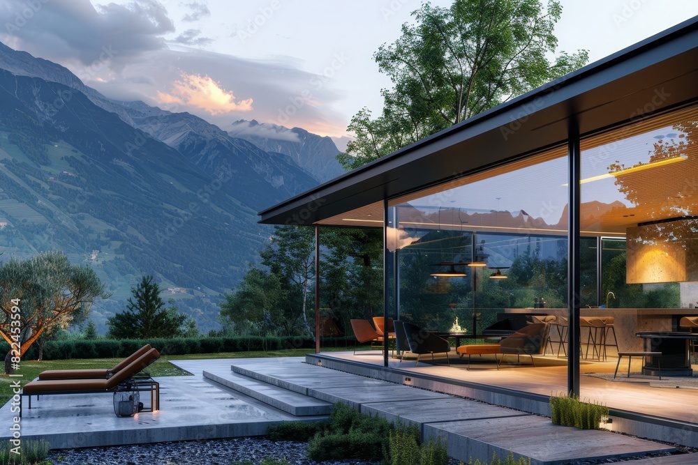 Luxury glass villa with mountain views - minimalist style glamping in the mountains Luxury glass villa with mountain views - minimalist style glamping in the mountains
