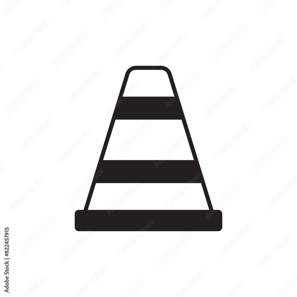Traffic Cone icon design with white background stock illustration Traffic Cone icon design with white background stock illustration