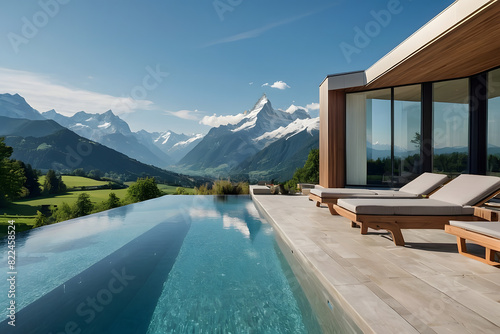 Beautiful House with a Panoramic Pool © AI Models