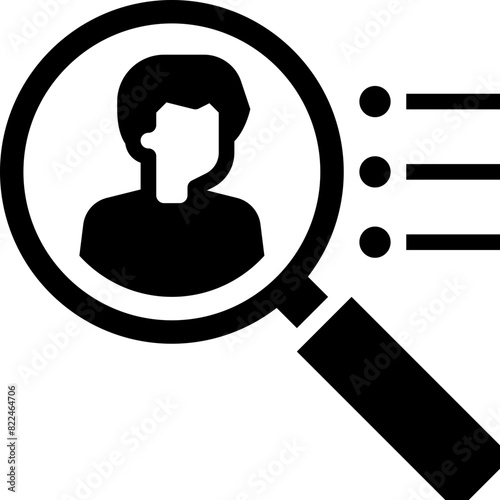 able bodied man represents recruitment or hiring persona solid icon