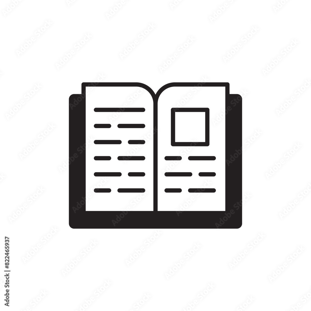 Book icon design with white background stock illustration Book icon design with white background stock illustration
