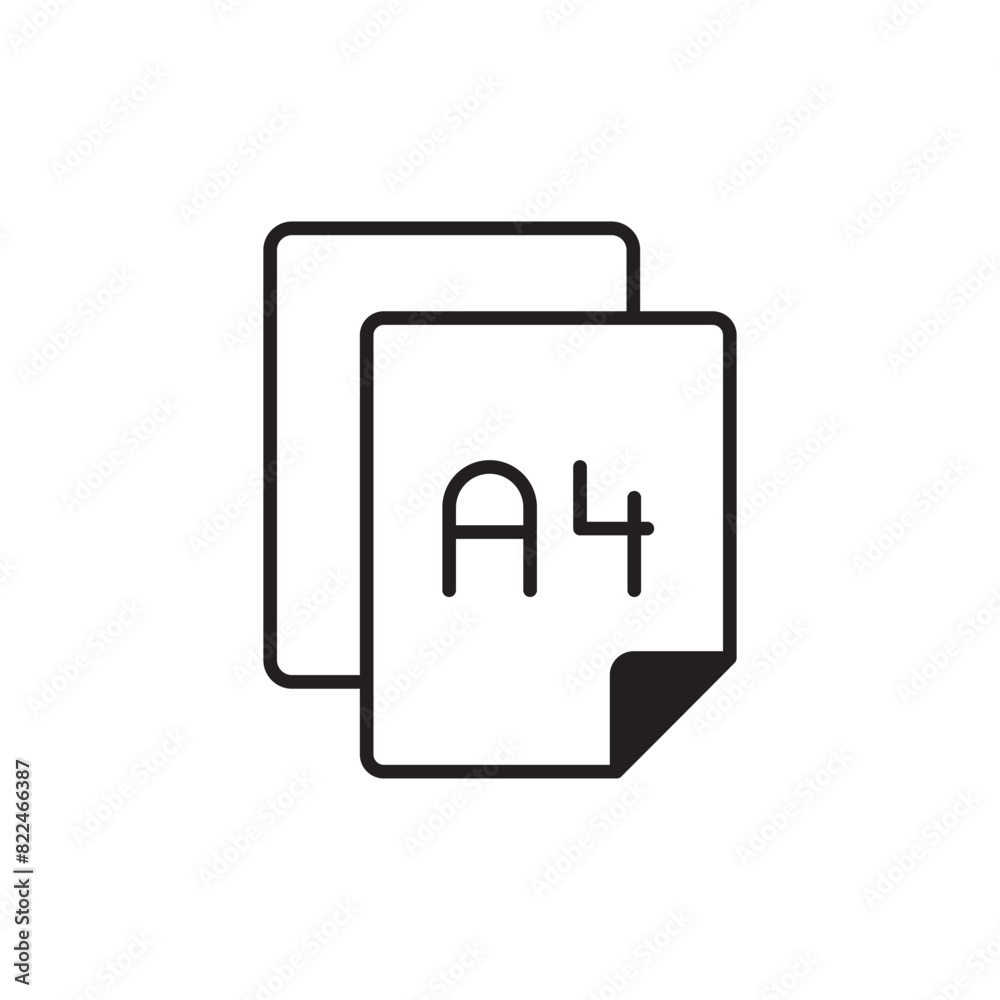 A4 icon design with white background stock illustration A4 icon design with white background stock illustration