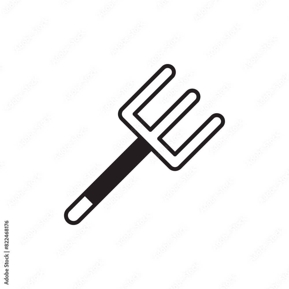 Rake icon design with white background stock illustration Rake icon design with white background stock illustration
