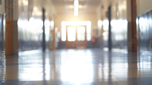 Wallpaper Mural Blurred Classroom and Hallway Torontodigital.ca
