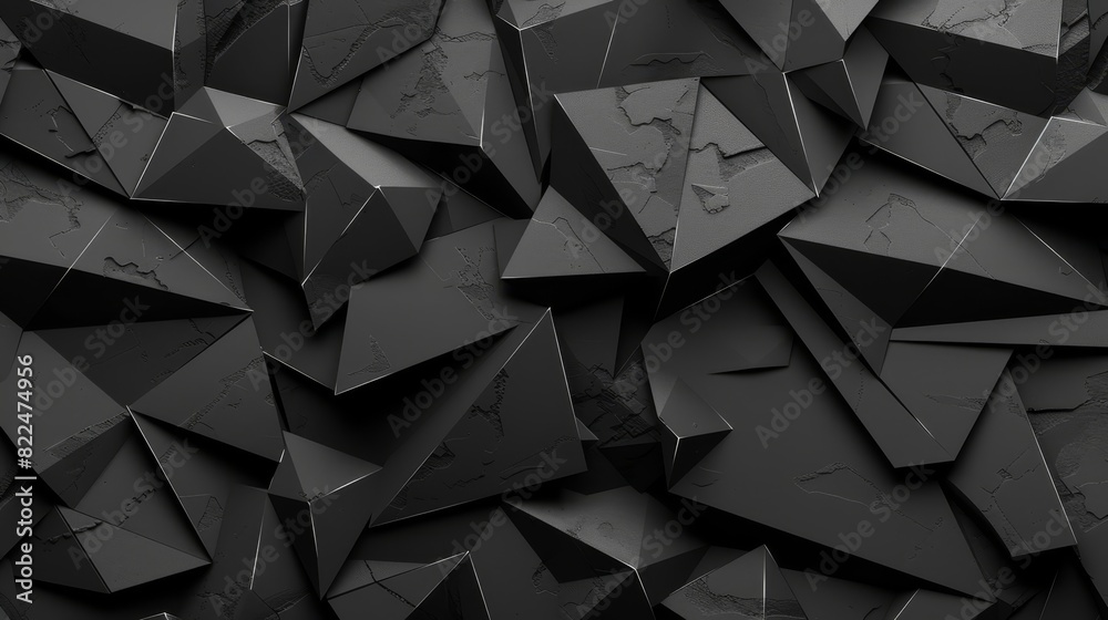 Fototapeta premium A black-and-white photograph of cubes closely grouped near the ground and image bottom