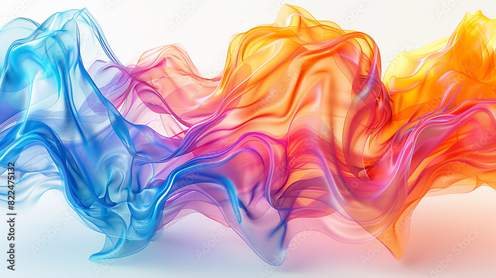 Vibrant Abstract Flowing Colorful Ribbons Vibrant Abstract Flowing Colorful Ribbons