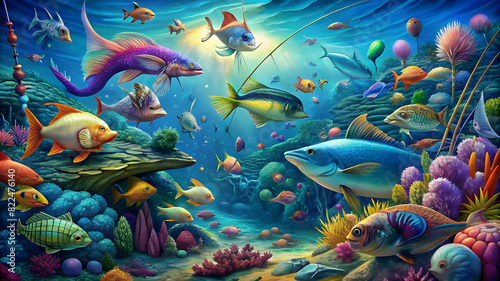 versatile multi color fishing in deep sea © MuhammadImran