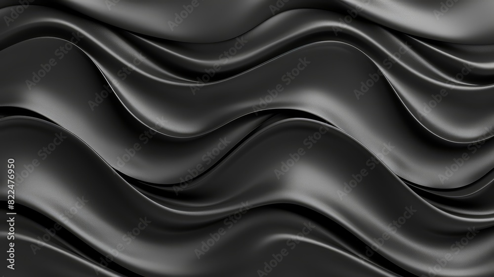  A black-and-white wavy background with a central black-and-white wave, and a middle section featuring a white wave against a black backdrop