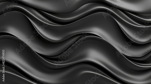  A black-and-white wavy background with a central black-and-white wave, and a middle section featuring a white wave against a black backdrop