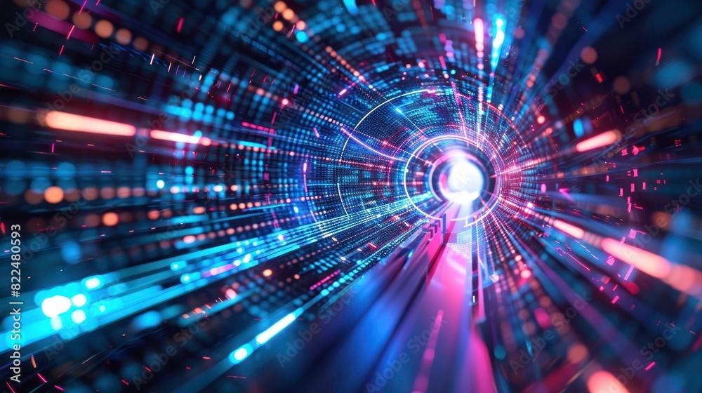 Futuristic speed motion with blue and red rays of light abstract background Futuristic speed motion with blue and red rays of light abstract background