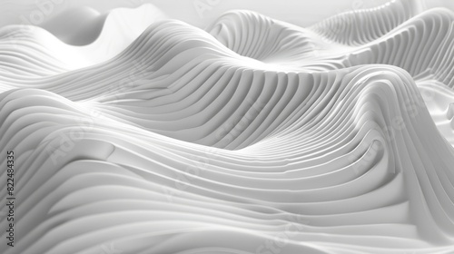  A close-up of a wavy white surface with a superimposed black and white image of wavy lines