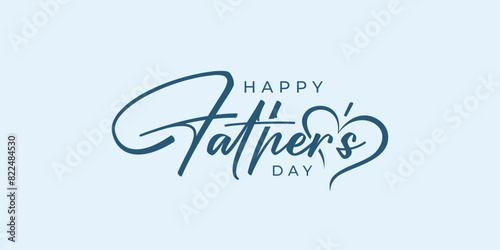 Love Happy Father's Day, Father's Day vector logo design, fathers care with love logo