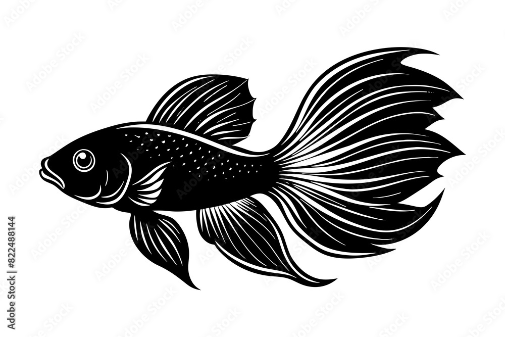 betta fish vector silhouette illustration betta fish vector silhouette illustration
