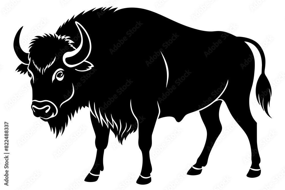 buffalo vector silhouette illustration buffalo vector silhouette illustration