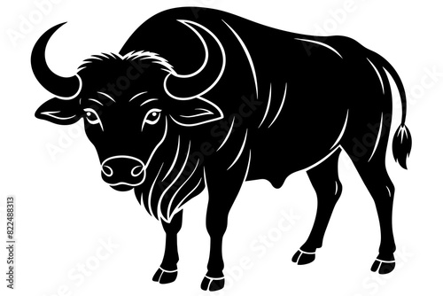 buffalo vector silhouette illustration