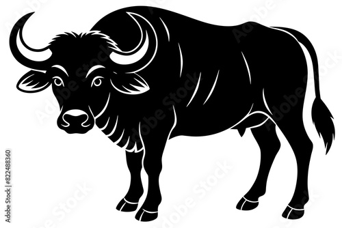 buffalo vector silhouette illustration