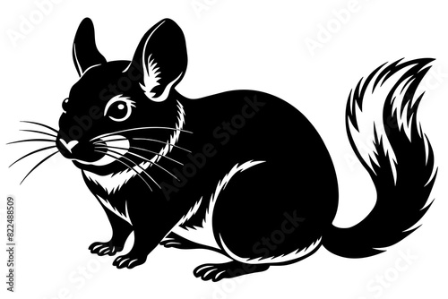 chinchilla vector silhouette illustration