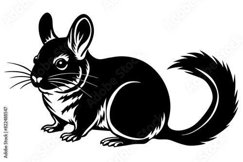 chinchilla vector silhouette illustration