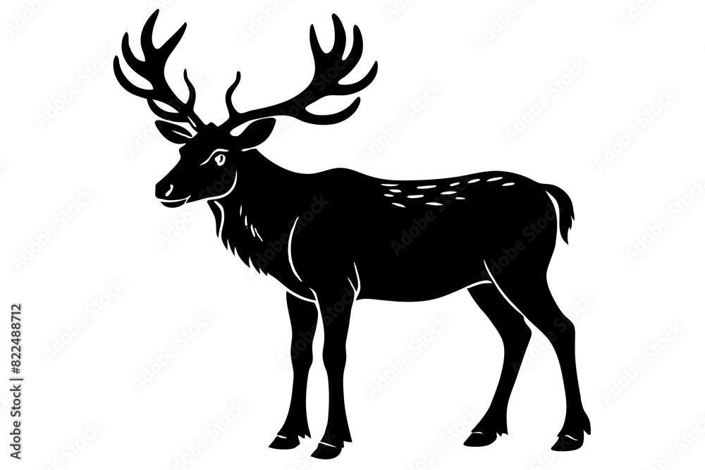 elk vector silhouette illustration elk vector silhouette illustration