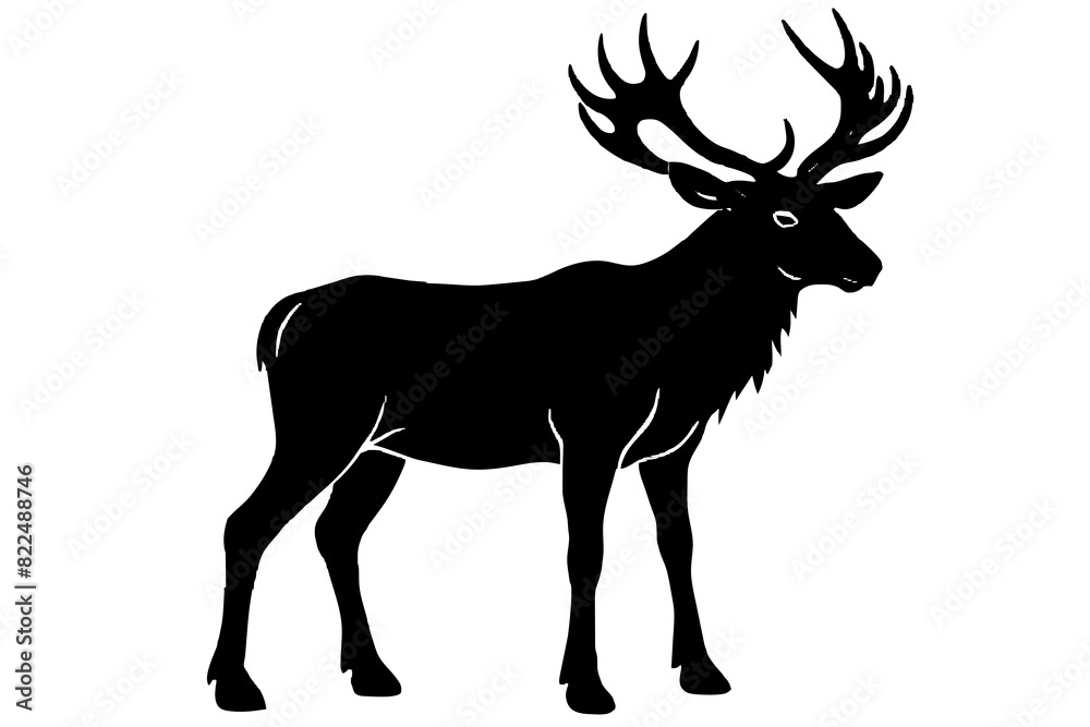 elk vector silhouette illustration elk vector silhouette illustration