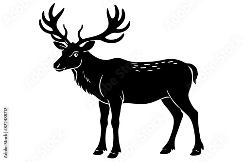 elk vector silhouette illustration