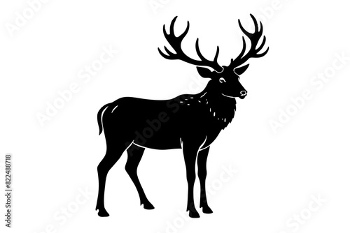 elk vector silhouette illustration