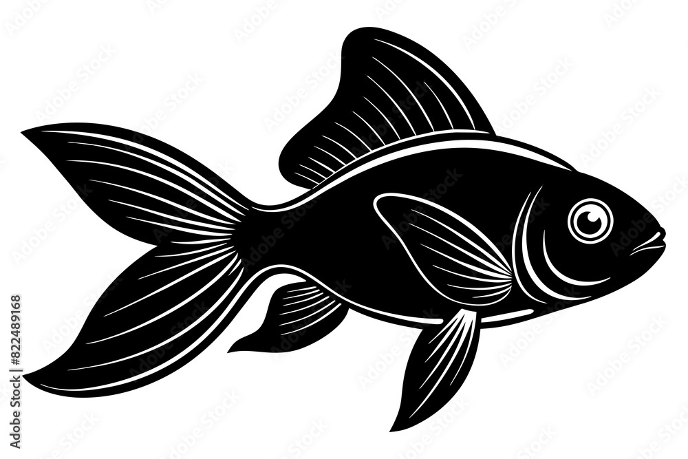 goldfish vector silhouette illustration