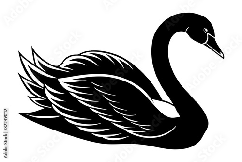 swan vector silhouette illustration