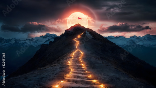 Path to Glory With Full Moon