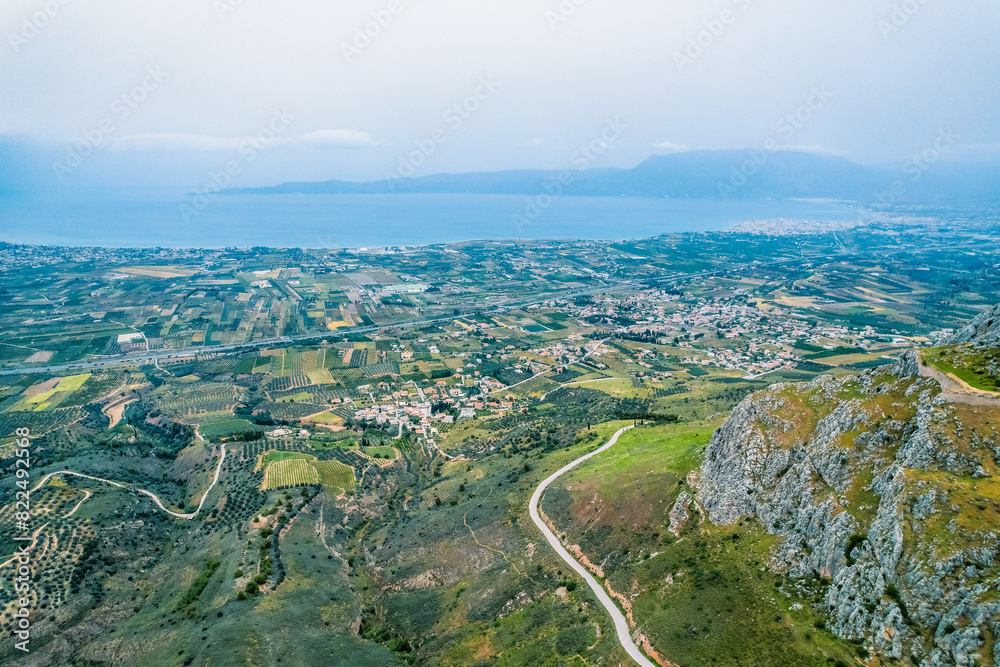 Acrocorinth fortress, Upper Corinth, the acropolis of ancient Corinth Peloponnese, Greece Acrocorinth fortress, Upper Corinth, the acropolis of ancient Corinth Peloponnese, Greece