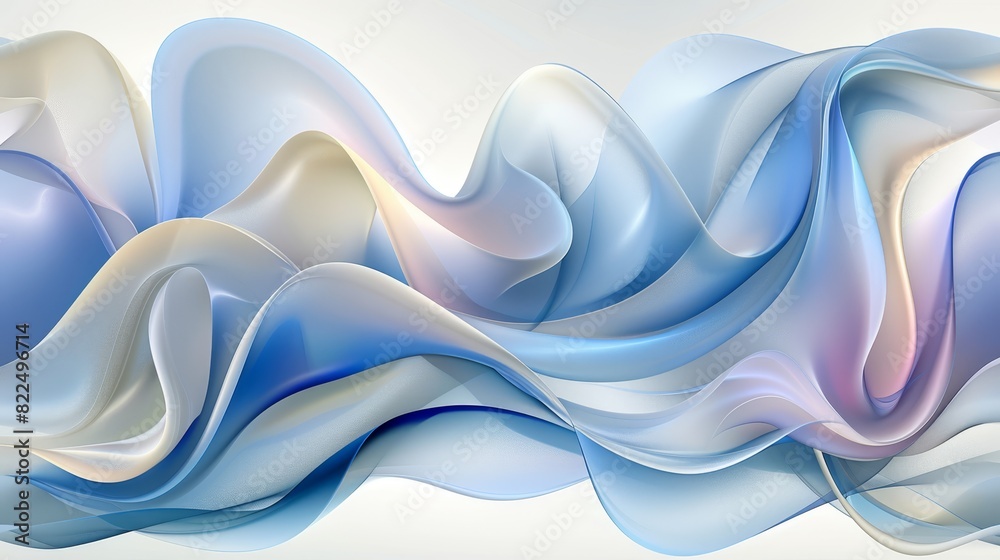custom made wallpaper toronto digitalblue and white wave, flowing liquid down its side