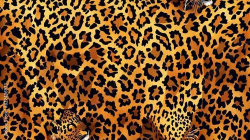 A seamless leopard print vector  offering a fashionable background suitable for fabric  paper  and clothes.