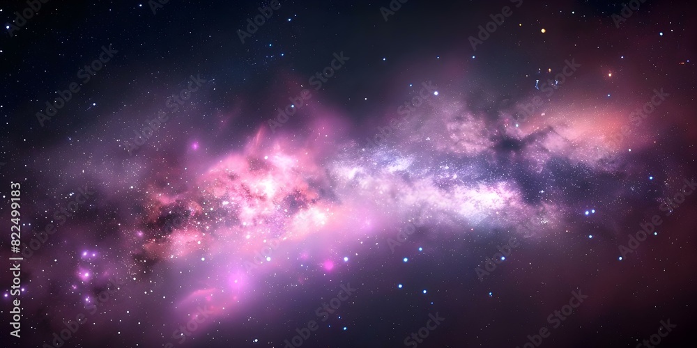 Blending Colors in the Interstellar Scene: A Stunning Display Amidst the Vastness of Space. Concept Cosmic Colors, Space Photography, Interstellar Art, Vibrant Hues