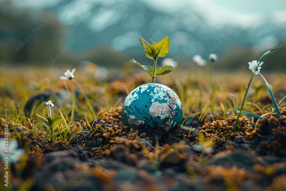 Earth Green Plant Environmental Protection Concept Earth Green Plant Environmental Protection Concept
