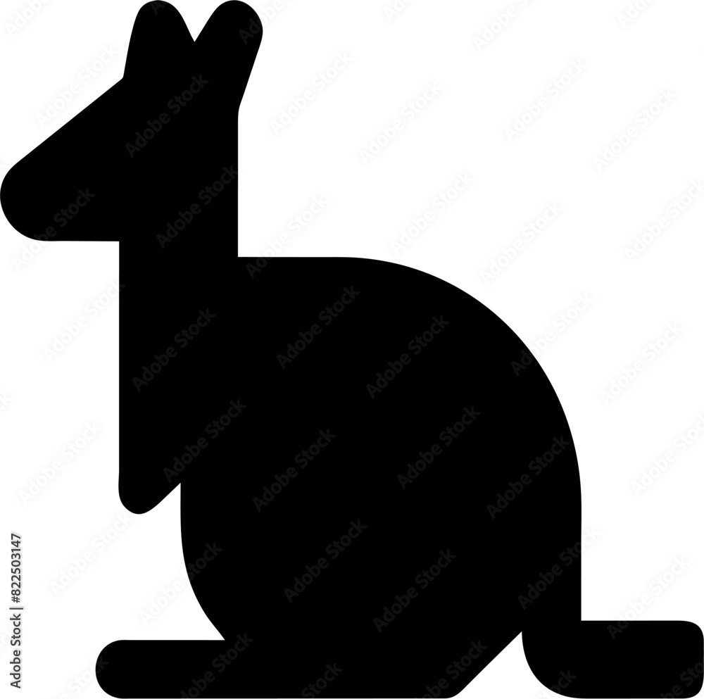 Kangaroo Icon, Animal Solid Icon Kangaroo Icon, Animal Solid Icon