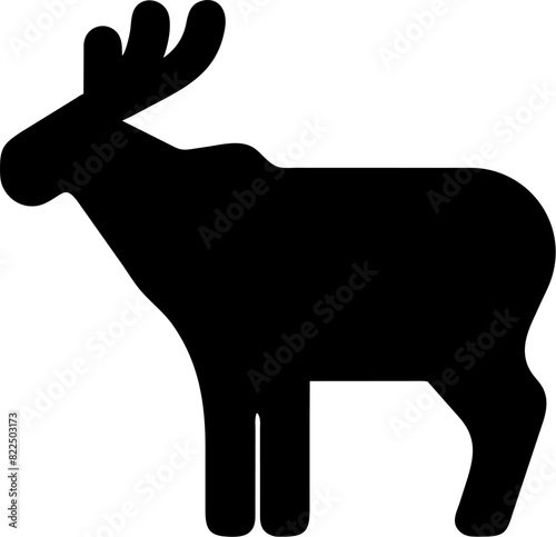 Moose Icon, Animal Solid Icon