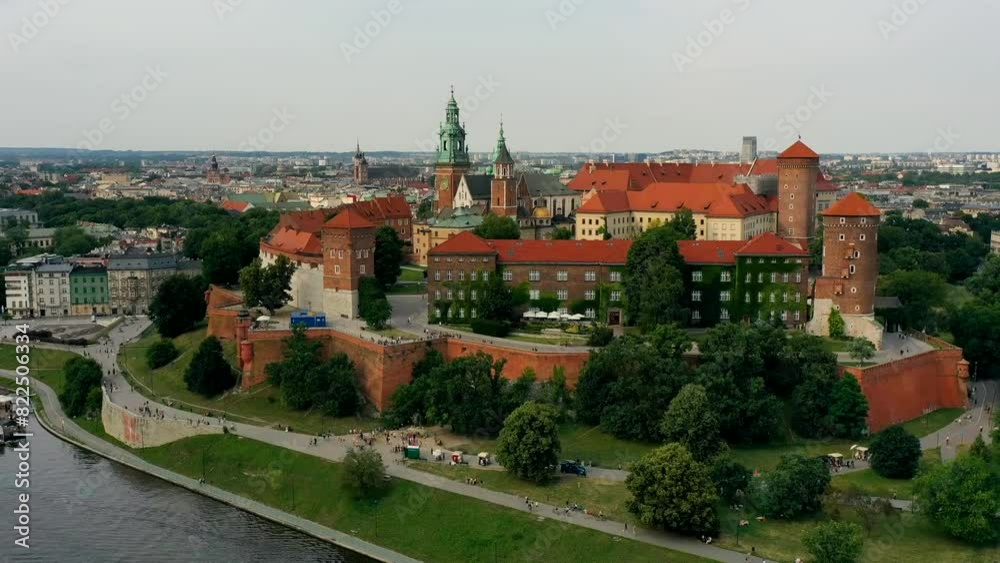 Zamek Wawel w Krakowie - timelapse drone Zamek Wawel w Krakowie - timelapse drone