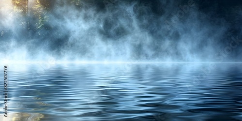Blending Soft Gray and Blue Hues in Water  A Calming Tableau. Concept Blue Water  Soft Gray  Calming Hues  Water Photography  Tranquil Scene