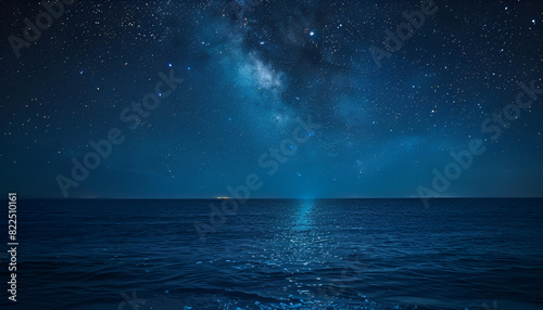 Amazing starry sky over sea at night © Oleksiy