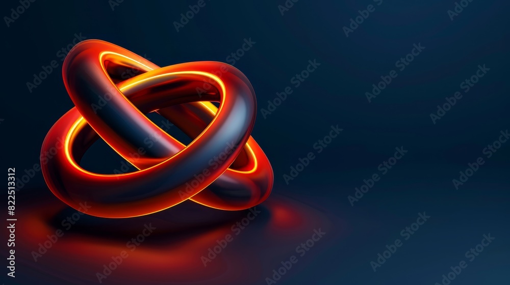 A 3D image features a red-and-black object centrally located against a dark backdrop A solitary red light glows in the image's midpoint A 3D image features a red-and-black object centrally located against a dark backdrop A solitary red light glows in the image's midpoint